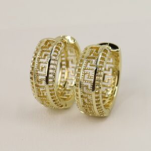 Cercei placati cu aur model CJ680 - dimensiune 1,6 cm