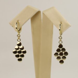 Cercei placati cu aur model CJ693 - dimensiune 3 cm