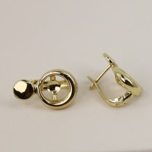 Cercei placati cu aur model CJ670 - dimensiune 1,7 cm