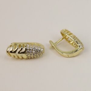 Cercei placati cu aur model CJ689 - dimensiune 1,6 cm