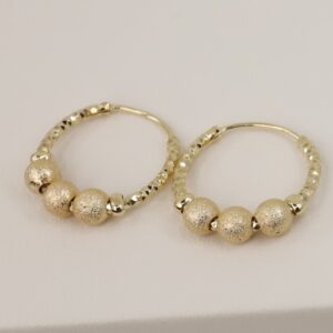 Cercei placati cu aur model CJ669 - dimensiune 1,5 cm