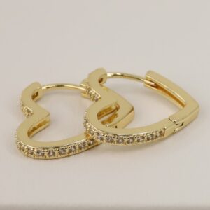 Cercei placati cu aur model CJ672 - dimensiune 2 cm