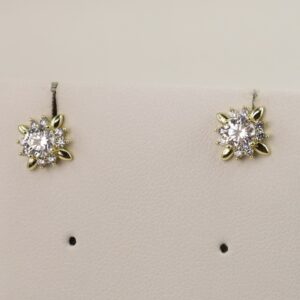 Cercei placati cu aur model CJ675 - dimensiune 0,7 cm