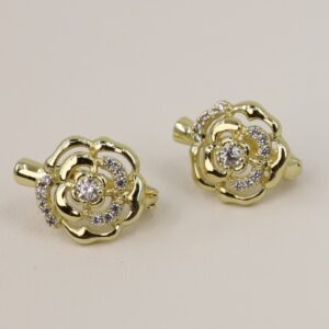 Cercei placati cu aur model CJ684 - dimensiune 1,4 cm