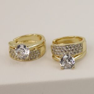 Cercei placati cu aur model CJ664 - dimensiune 1 cm