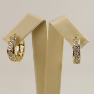 Cercei placati cu aur model CJ661 - dimensiune 1,5 cm