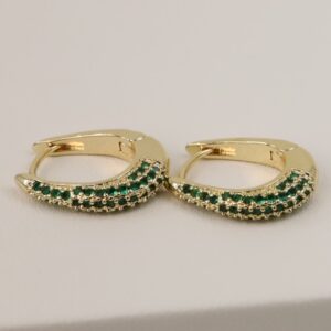 Cercei placati cu aur model CJ652 - dimensiune 1,5 cm