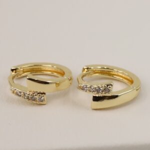 Cercei placati cu aur model CJ660 - dimensiune 1 cm