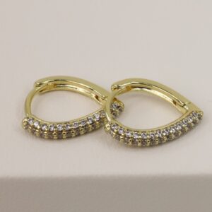 Cercei placati cu aur model CJ662 - dimensiune 1,3 cm