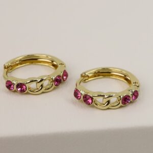 Cercei placati cu aur model CJ667 - dimensiune 1 cm