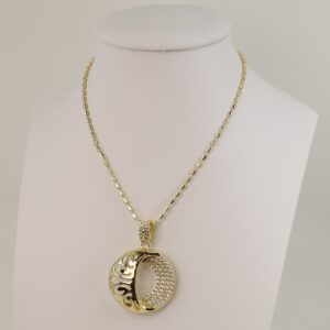 Lant cu pandativ placat cu aur 14K Model LL460 – 45 cm