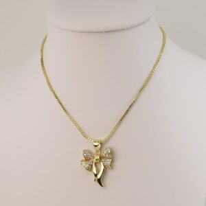 Lant cu pandativ placat cu aur 14K Model LL447 – 50 cm