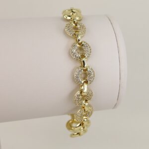 Bratara placata cu aur 14K model BB575 - 19 cm