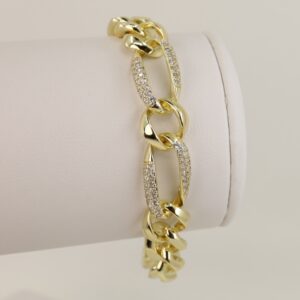 Bratara placata cu aur 14K model BB587 - 19 cm