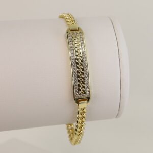 Bratara placata cu aur 14K model BB581 - 19 cm