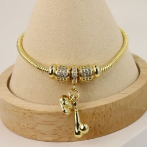 Bratara placata cu aur 14K model BB610 - 21 cm