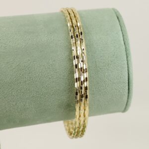 Set 3 bratari placata cu aur 14K model BB618 - diametru 7 cm