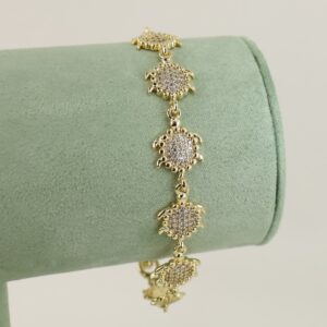 Bratara placata cu aur 14K model BB604 - 19 cm