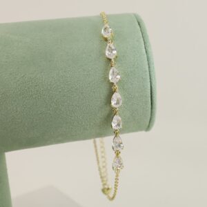 Bratara placata cu aur 14K model BB616 - 28 cm - glezna