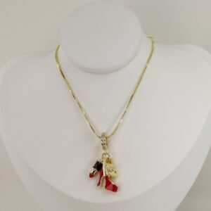 Lant cu pandativ placat cu aur 14K Model LL489 – 45 cm