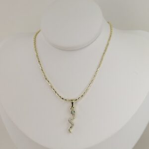 Lant cu pandativ placat cu aur 14K Model LL500 – 45 cm