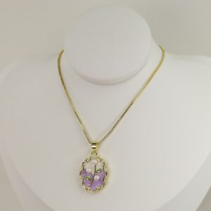 Lant cu pandativ placat cu aur 14K Model LL483 – 50 cm