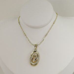 Lant cu pandativ placat cu aur 14K Model LL499 – 55 cm