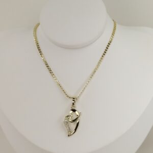 Lant cu pandativ placat cu aur 14K Model LL493 – 55 cm