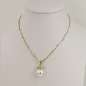 Lant cu pandativ placat cu aur 14K Model LL479 – 45 cm