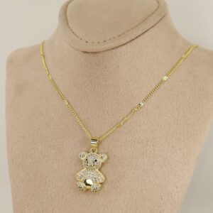 Lant cu pandativ placat cu aur 14K Model LL510 – 45 cm