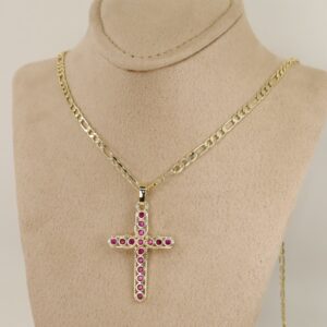 Lant cu pandativ placat cu aur 14K Model LL501 – 50 cm