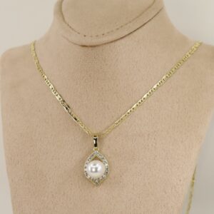 Lant cu pandativ placat cu aur 14K Model LL517 – 45 cm