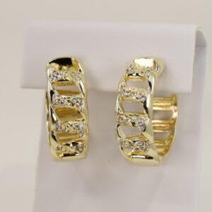 Cercei placati cu aur model CC037 - dimensiune 2,5 cm