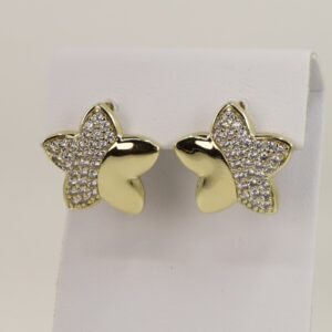 Cercei placati cu aur model CC015 - dimensiune 1,3 cm