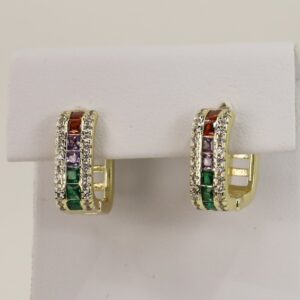 Cercei placati cu aur model CC025 - dimensiune 1,4 cm