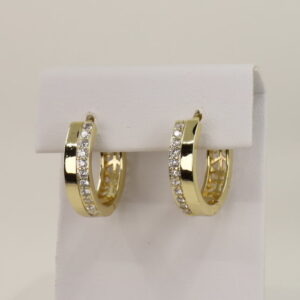 Cercei placati cu aur model CC033 - dimensiune 1,5 cm