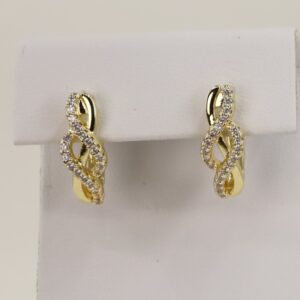 Cercei placati cu aur model CC042 - dimensiune 1,5 cm