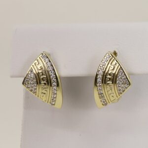 Cercei placati cu aur model CC034 - dimensiune 1,4 cm