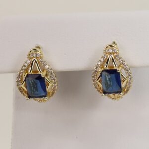 Cercei placati cu aur model CC012 - dimensiune 1,4 cm