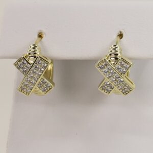 Cercei placati cu aur model CC023 - dimensiune 1,2 cm