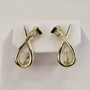 Cercei placati cu aur model CC084 - dimensiune 2,5 cm