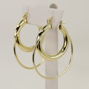 Cercei placati cu aur model CC096 - dimensiune 4,5 cm