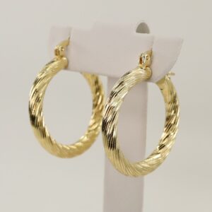 Cercei placati cu aur model CC082 - dimensiune 2,5 cm