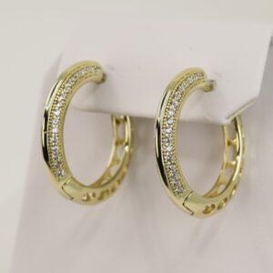 Cercei placati cu aur model CC073 - dimensiune 2 cm