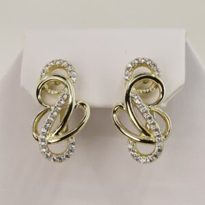 Cercei placati cu aur model CC088 - dimensiune 2,4 cm