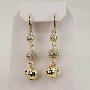 Cercei placati cu aur model CC071 - dimensiune 5 cm