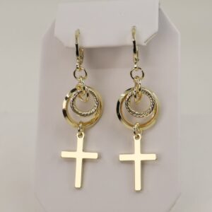 Cercei placati cu aur model CC094 - dimensiune 5 cm