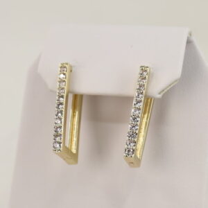 Cercei placati cu aur model CC091 - dimensiune 2 cm