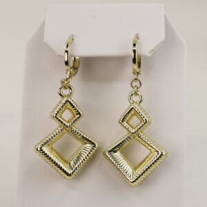 Cercei placati cu aur model CC067 - dimensiune 4 cm