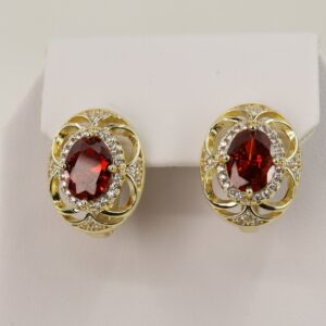 Cercei placati cu aur model CC068 - dimensiune 1,4 cm